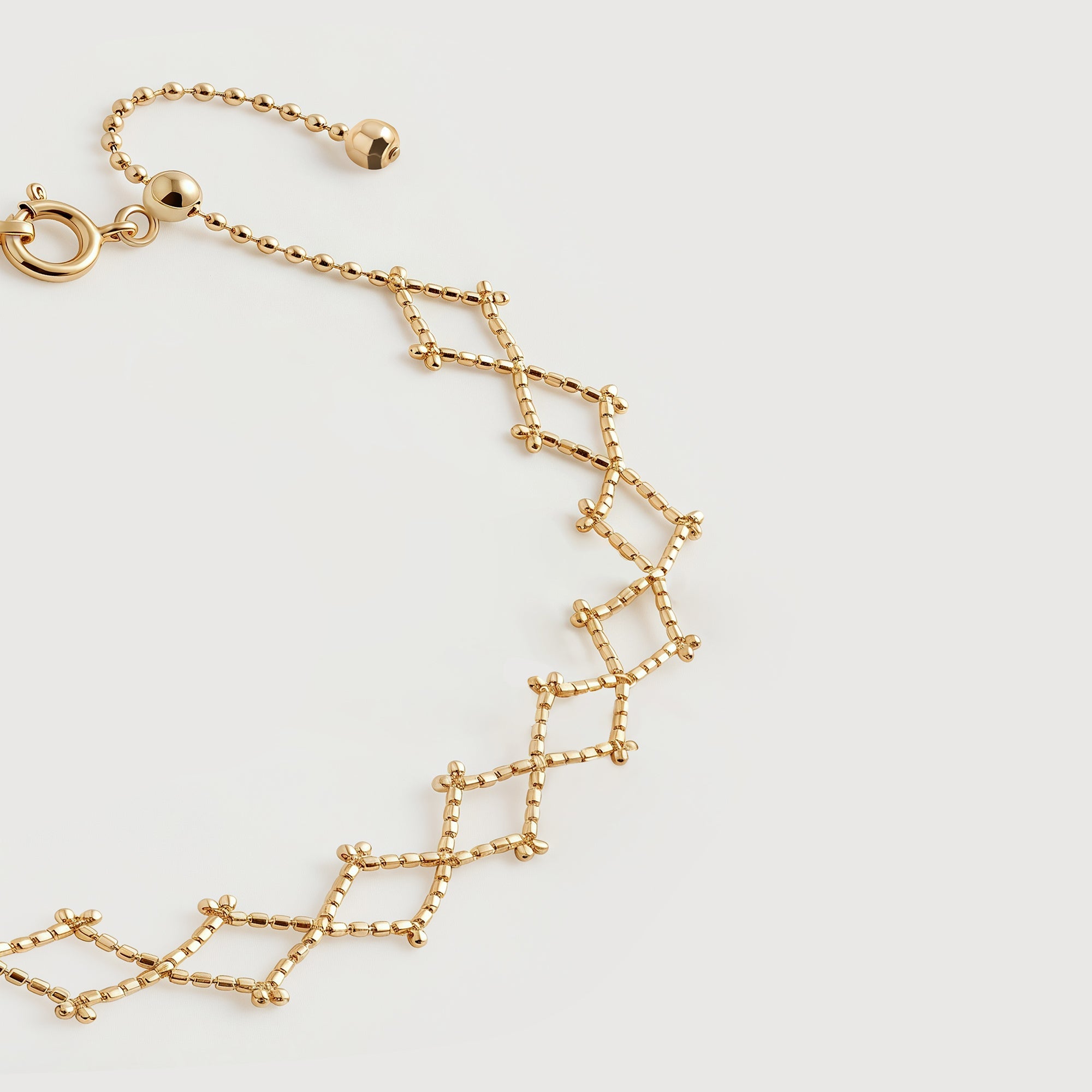 Gold-Tone Sterling Silver Lattice Bracelet