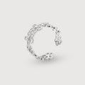 Openwork Floral S999 Silver Adjustable Ring