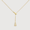 14K Gold-Plated Y-Drop Triangle Necklace