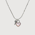 S925 Silver Heart Lock & Key Necklace