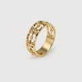 18K Gold-Plated S925 Openwork Star Ring