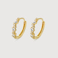 Graduated Marquise Zircon Hoop Earrings