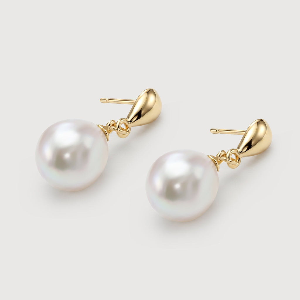 Teardrop Freshwater Pearl Drop Earrings