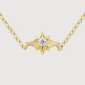 Gold-Plated S925 Starburst Accent Necklace