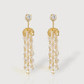 Zircon Cluster Tassel Drop Earrings
