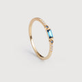 London Blue Gemstone Gold-Plated S925 Ring