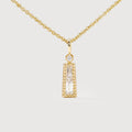 Gold-Plated Sterling Silver Bar Pendant Necklace