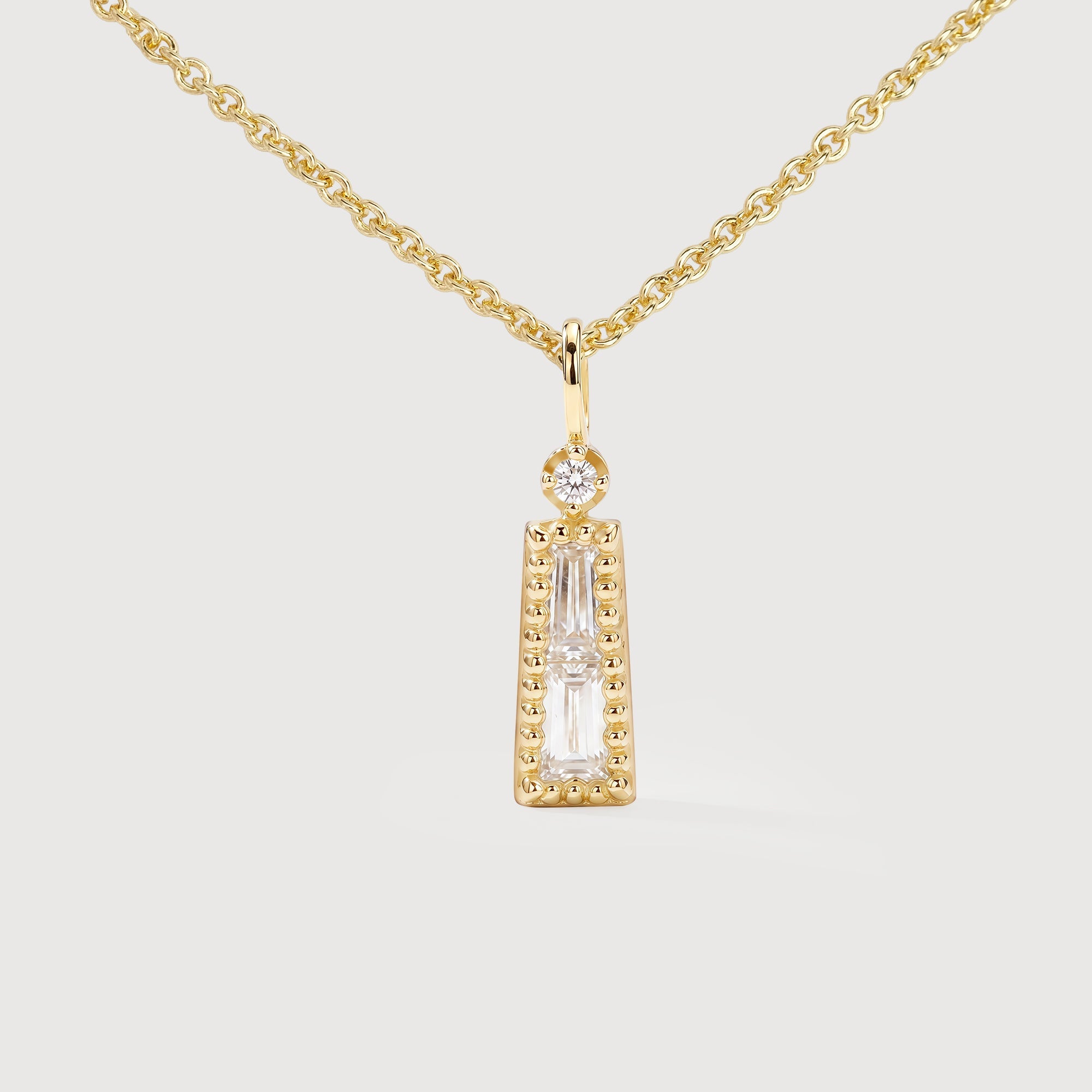 Gold-Plated Sterling Silver Bar Pendant Necklace