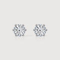 5A CZ Six-Prong Solitaire Stud Earrings