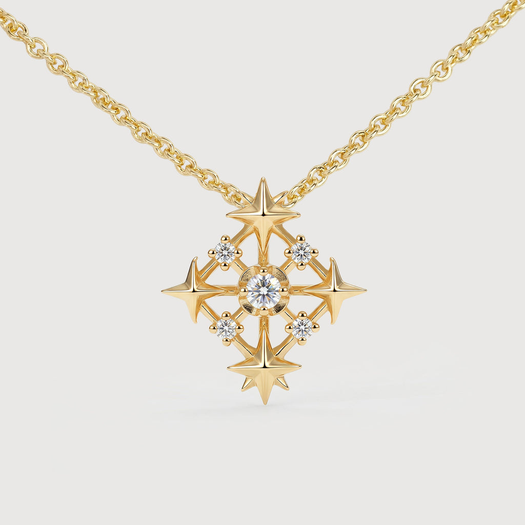 14K Gold-Plated S925 Crescent Moon Necklace