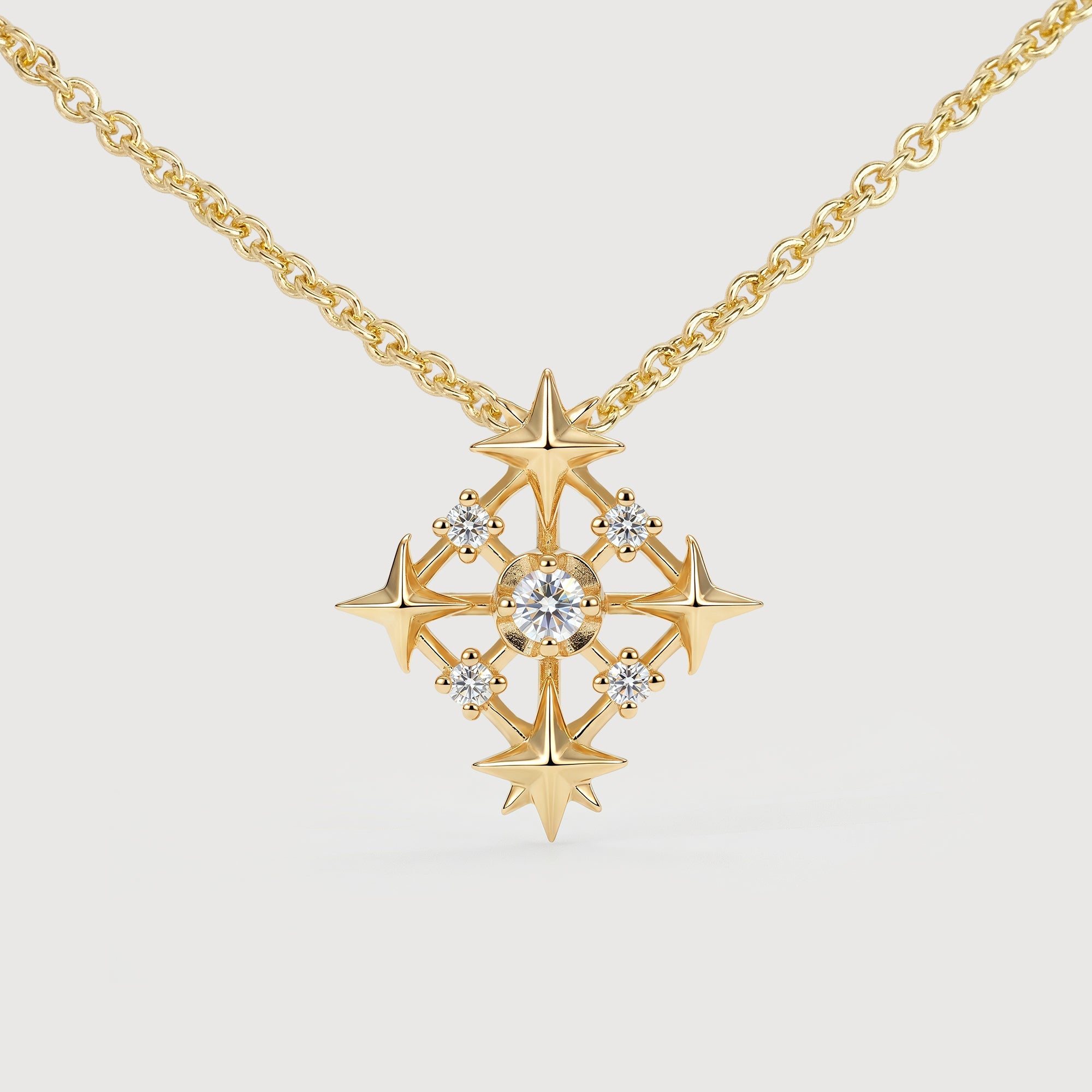 14K Gold-Plated S925 Crescent Moon Necklace
