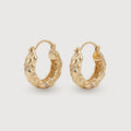 18K Gold-Plated Braided Hoop Earrings