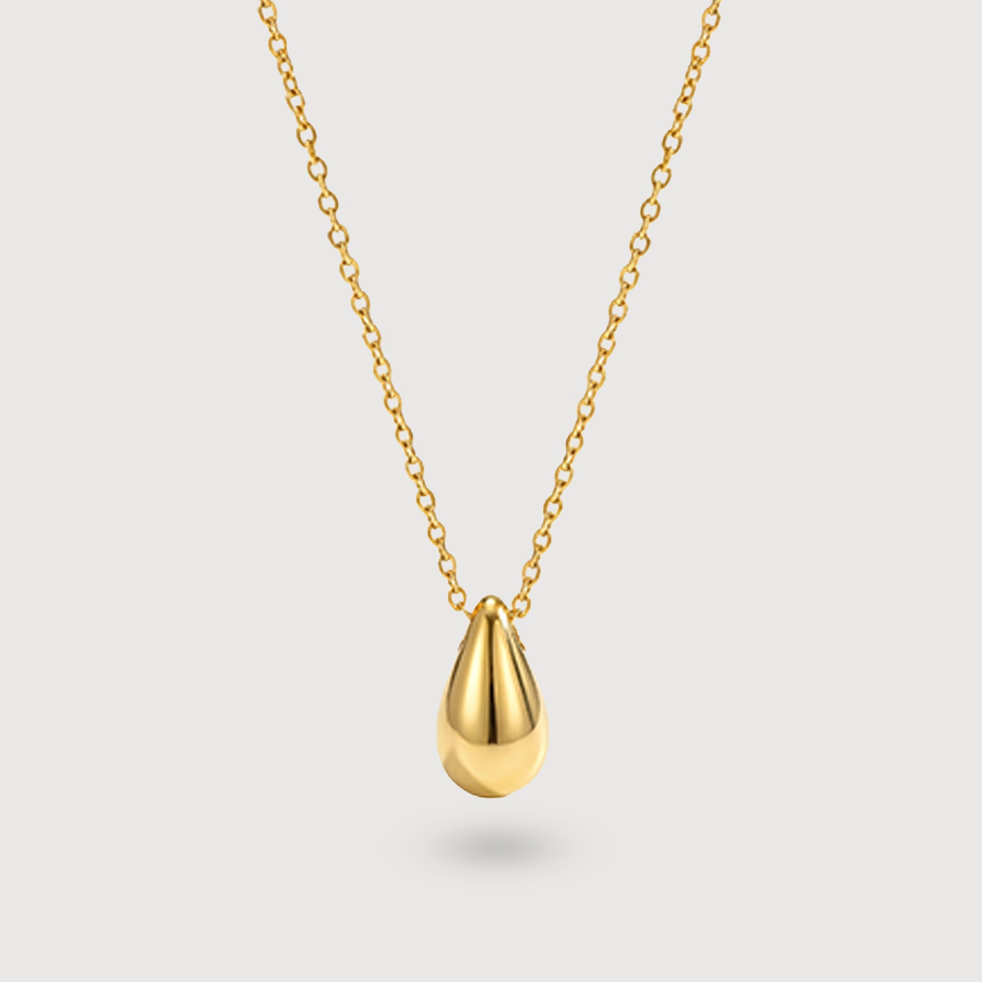 18K Gold-Plated Teardrop Necklace