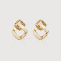 Interlocking Square Accent Stud Earrings