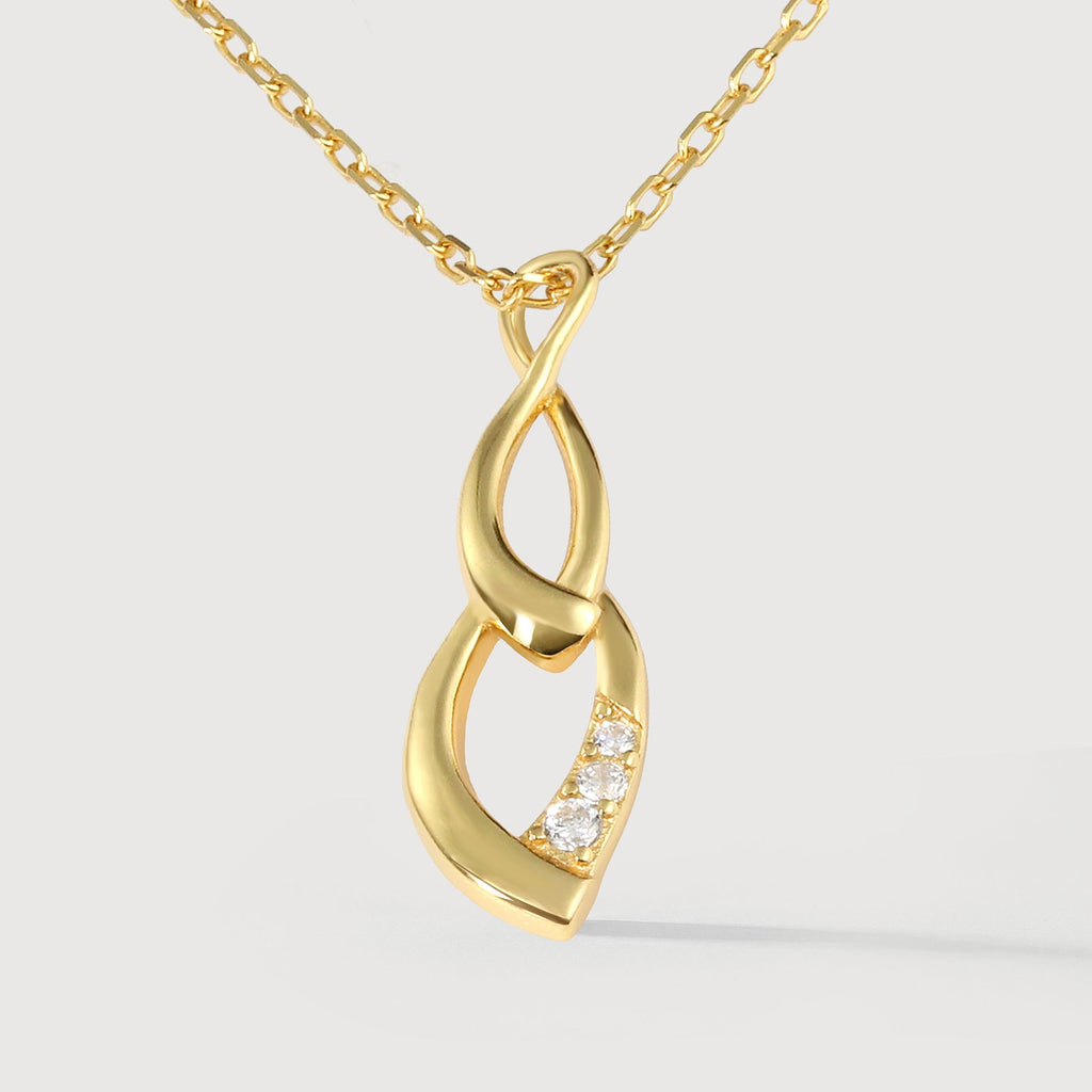 Interlocking Loop Sterling Silver Necklace
