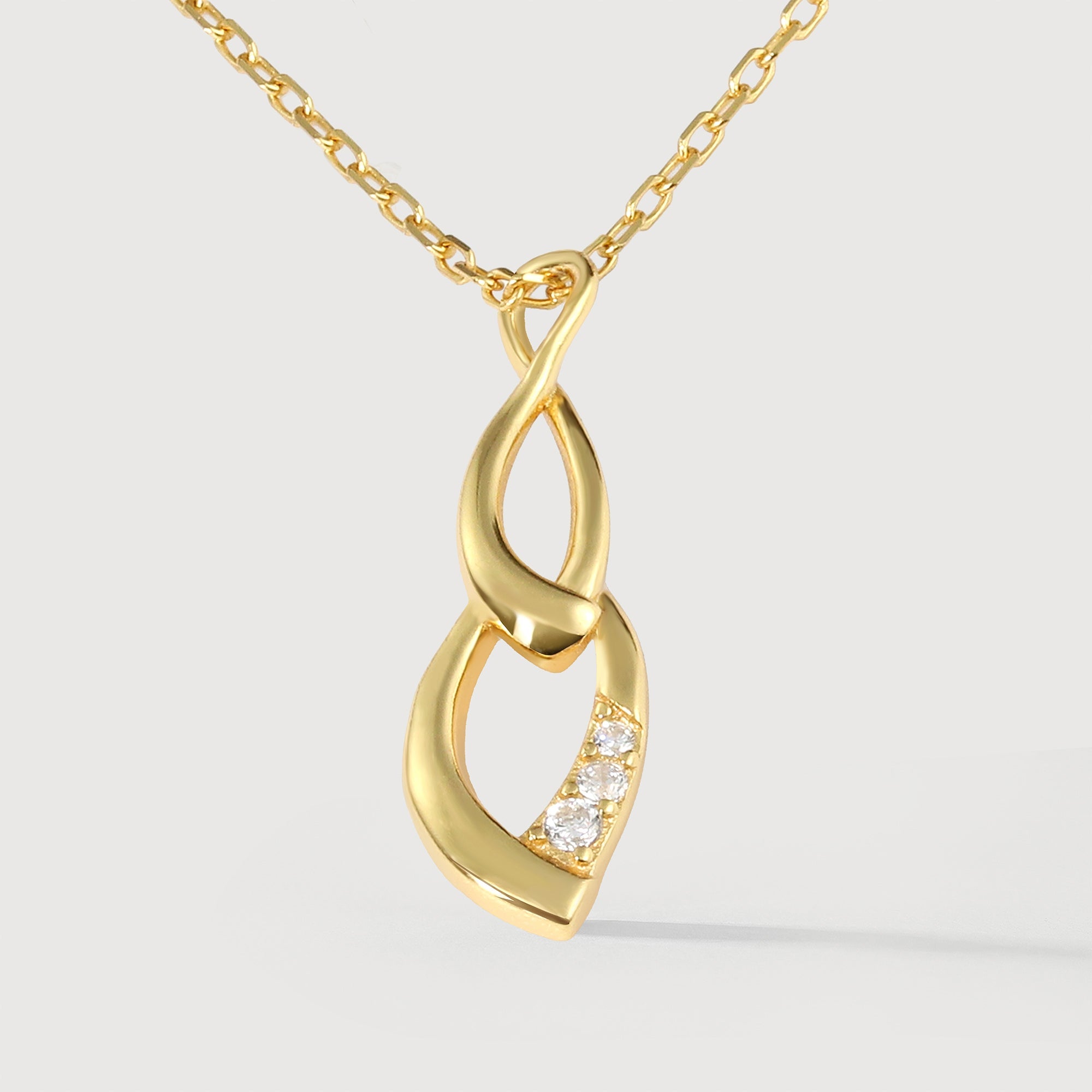 Interlocking Loop Sterling Silver Necklace