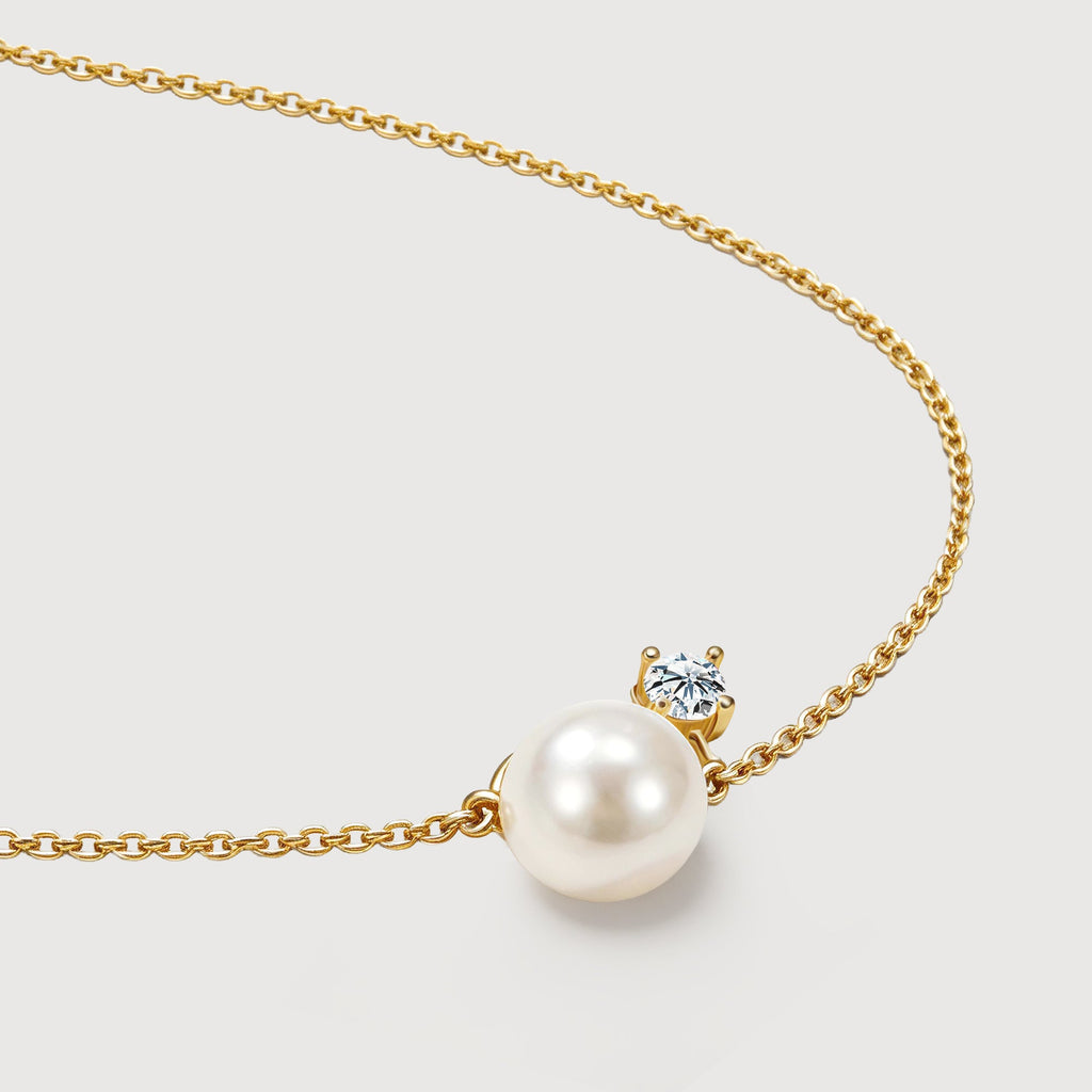 Gold-Plated S925 Pearl-Style Necklace