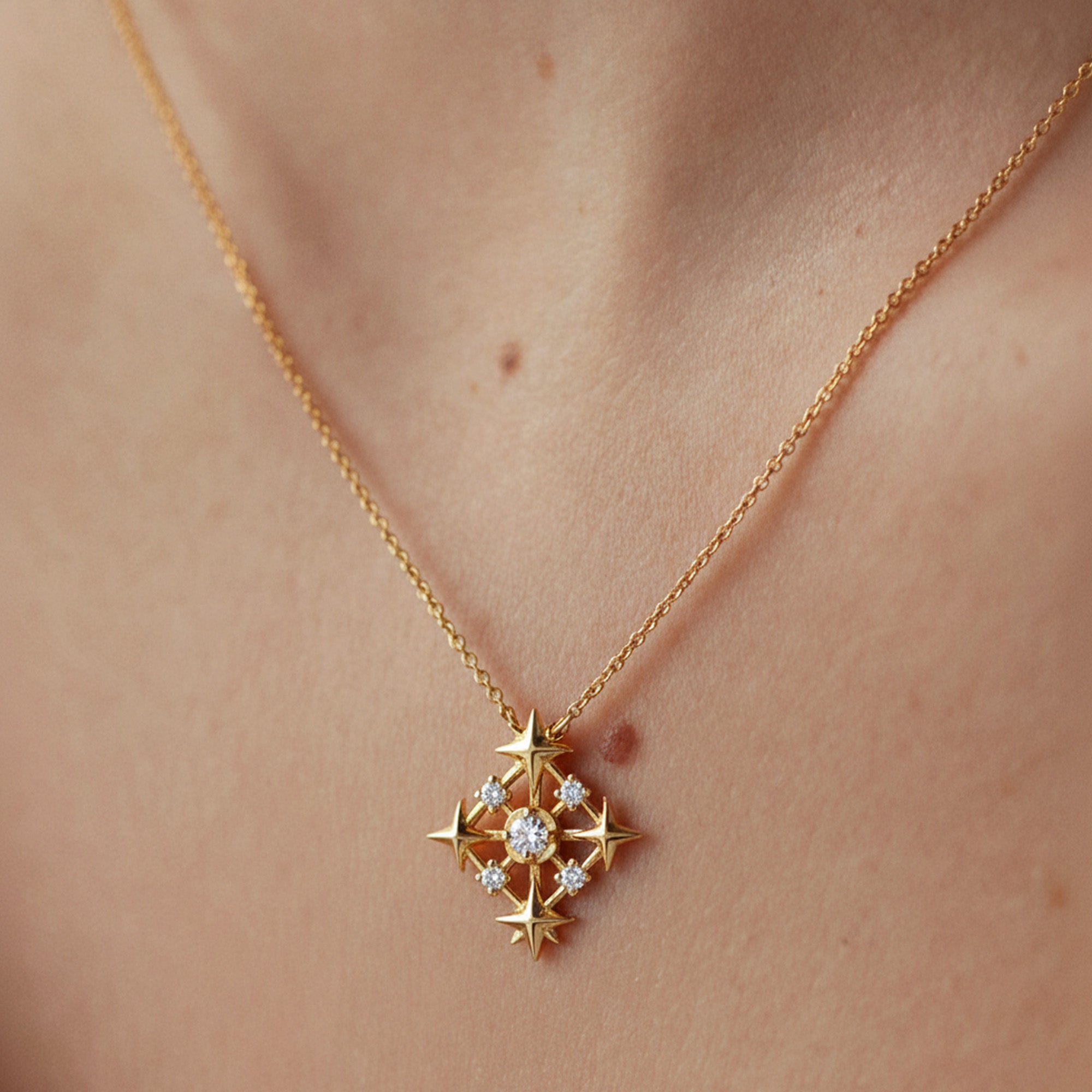14K Gold-Plated S925 Crescent Moon Necklace