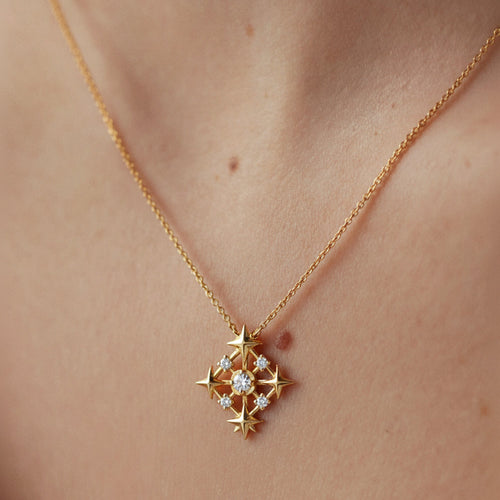 14K Gold-Plated S925 Crescent Moon Necklace