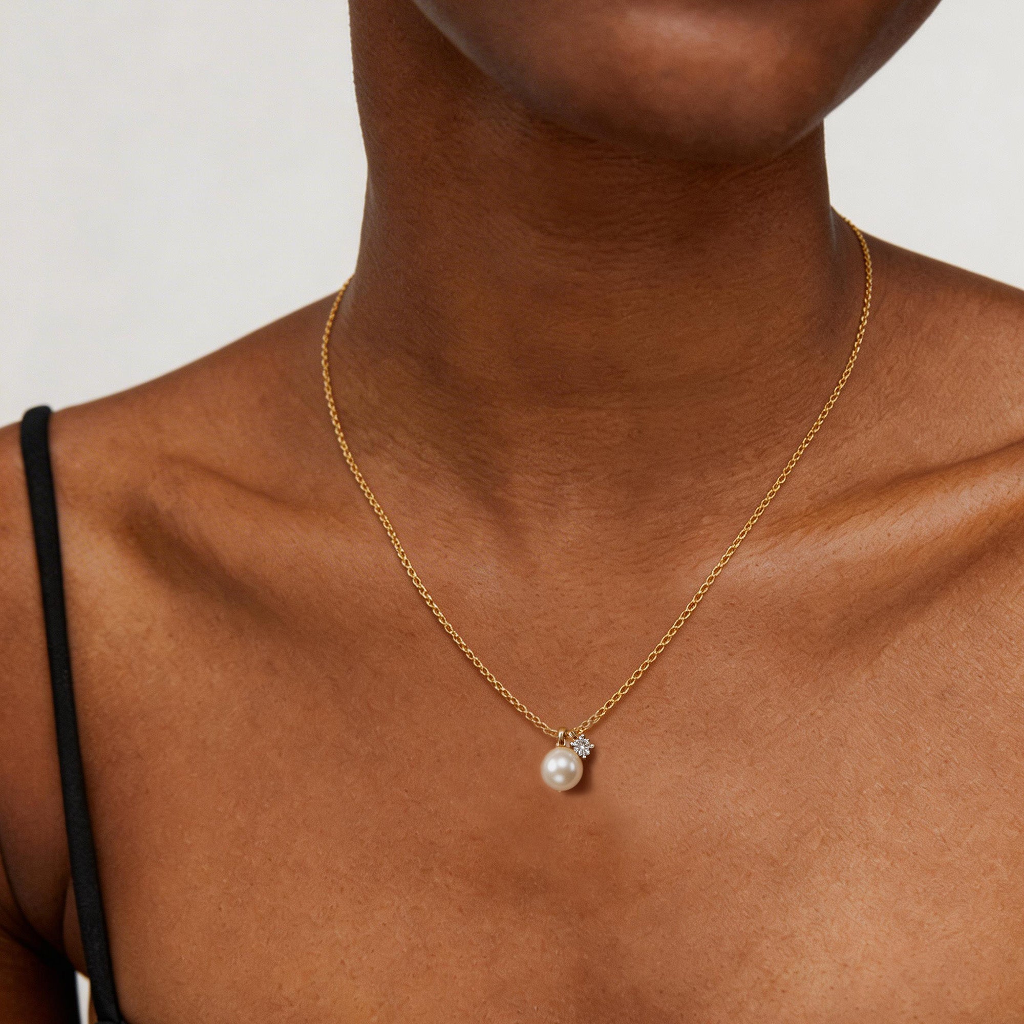 Gold-Plated S925 Pearl-Style Necklace