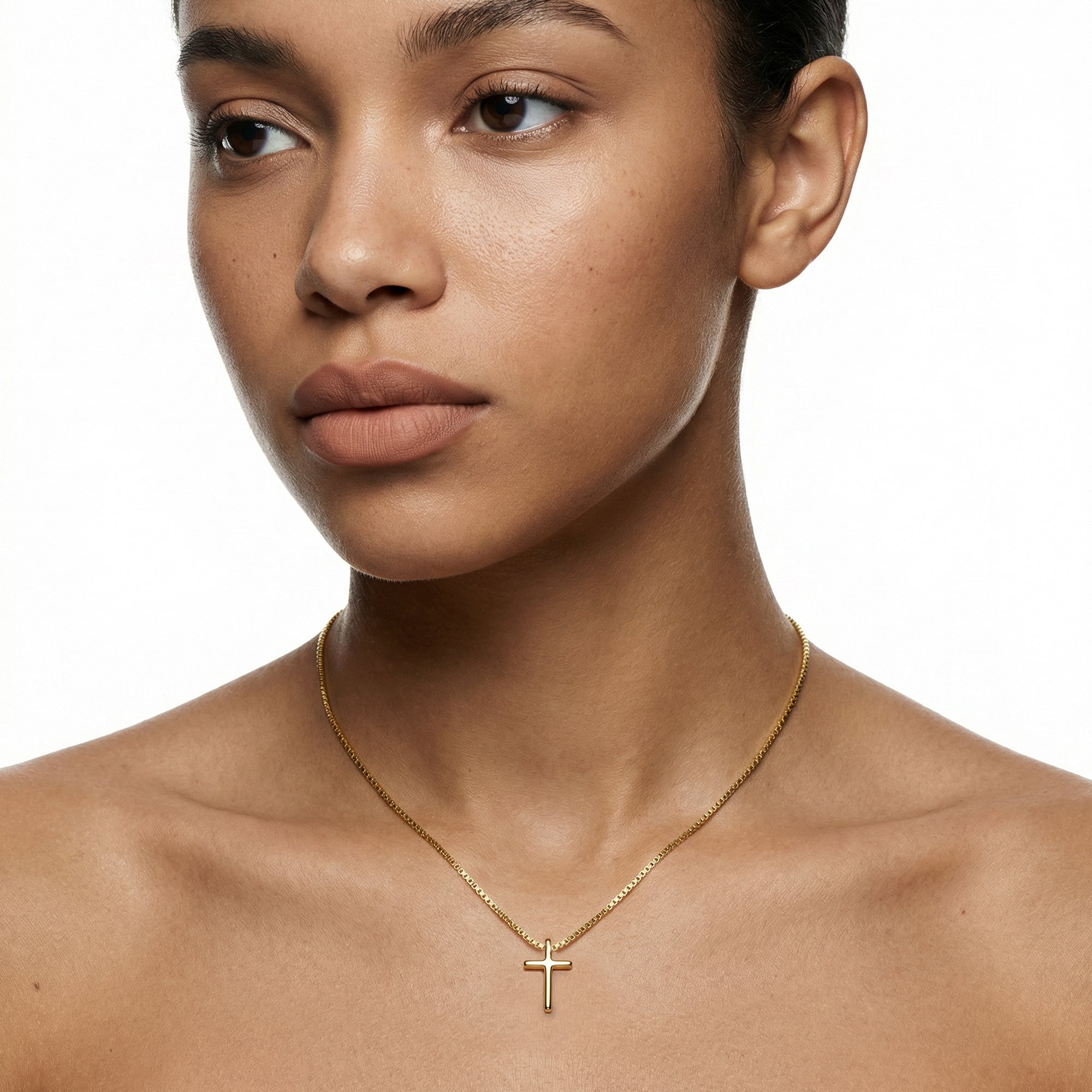18K Gold-Plated S925 Cross Necklace
