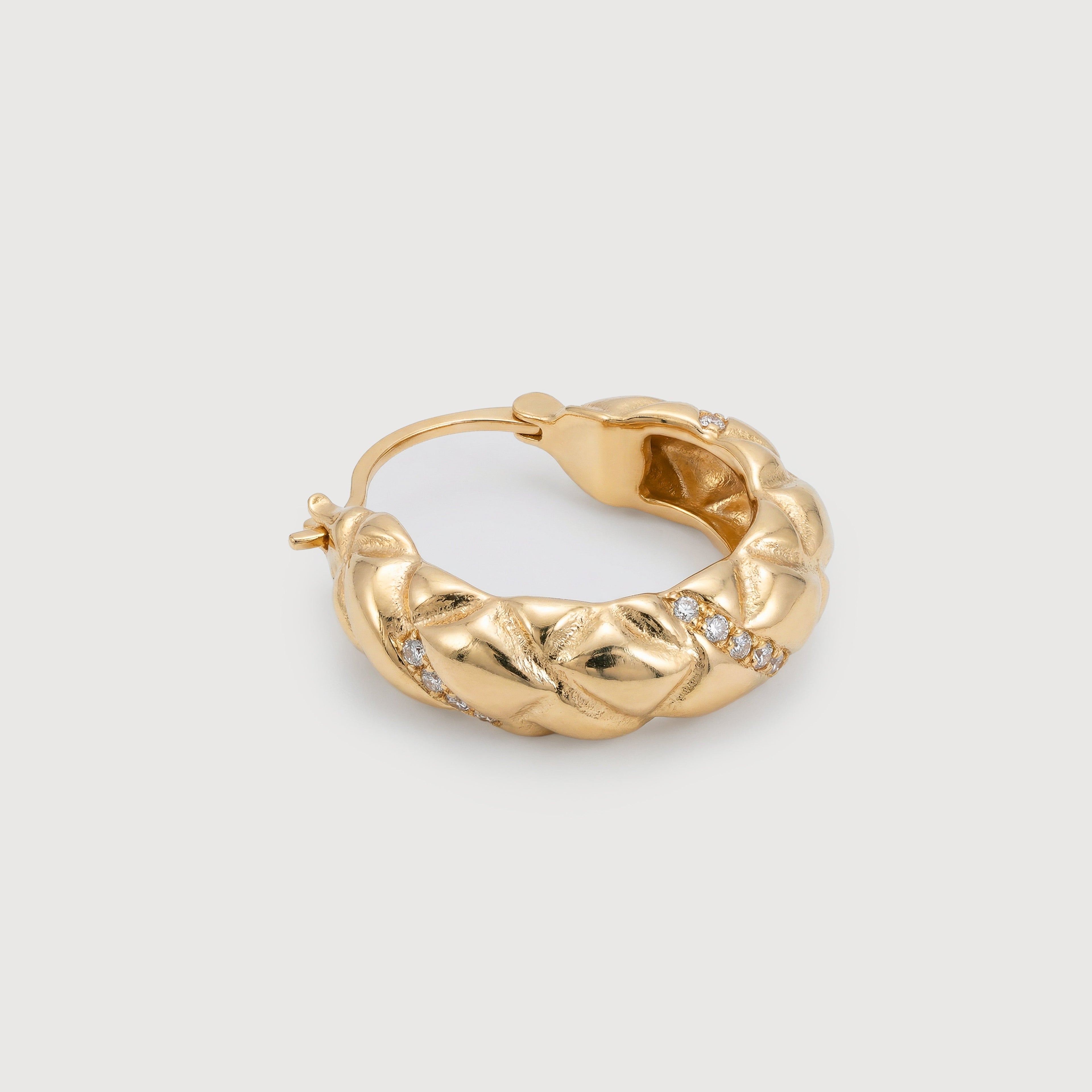 18K Gold-Plated Braided Hoop Earrings