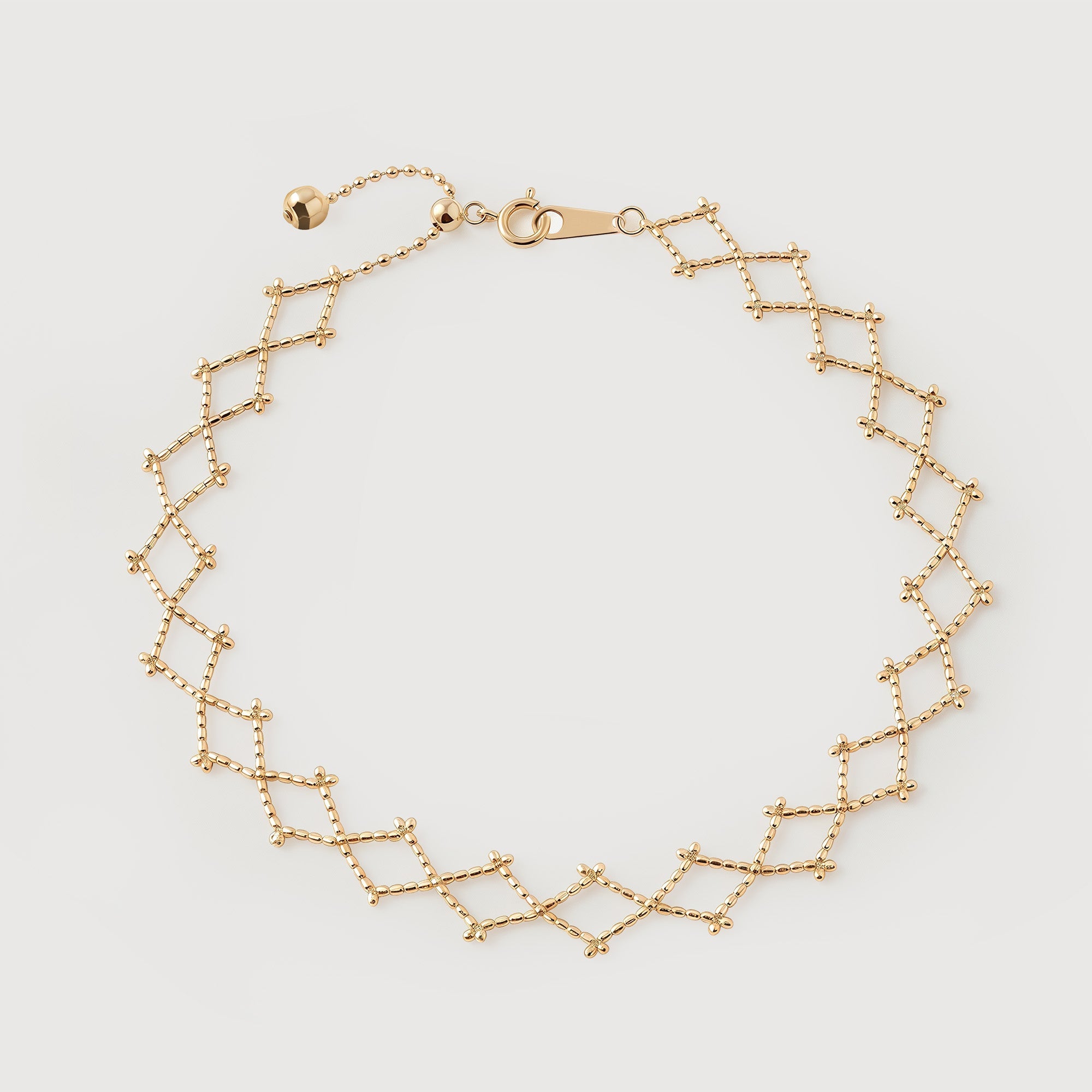 Gold-Tone Sterling Silver Lattice Bracelet