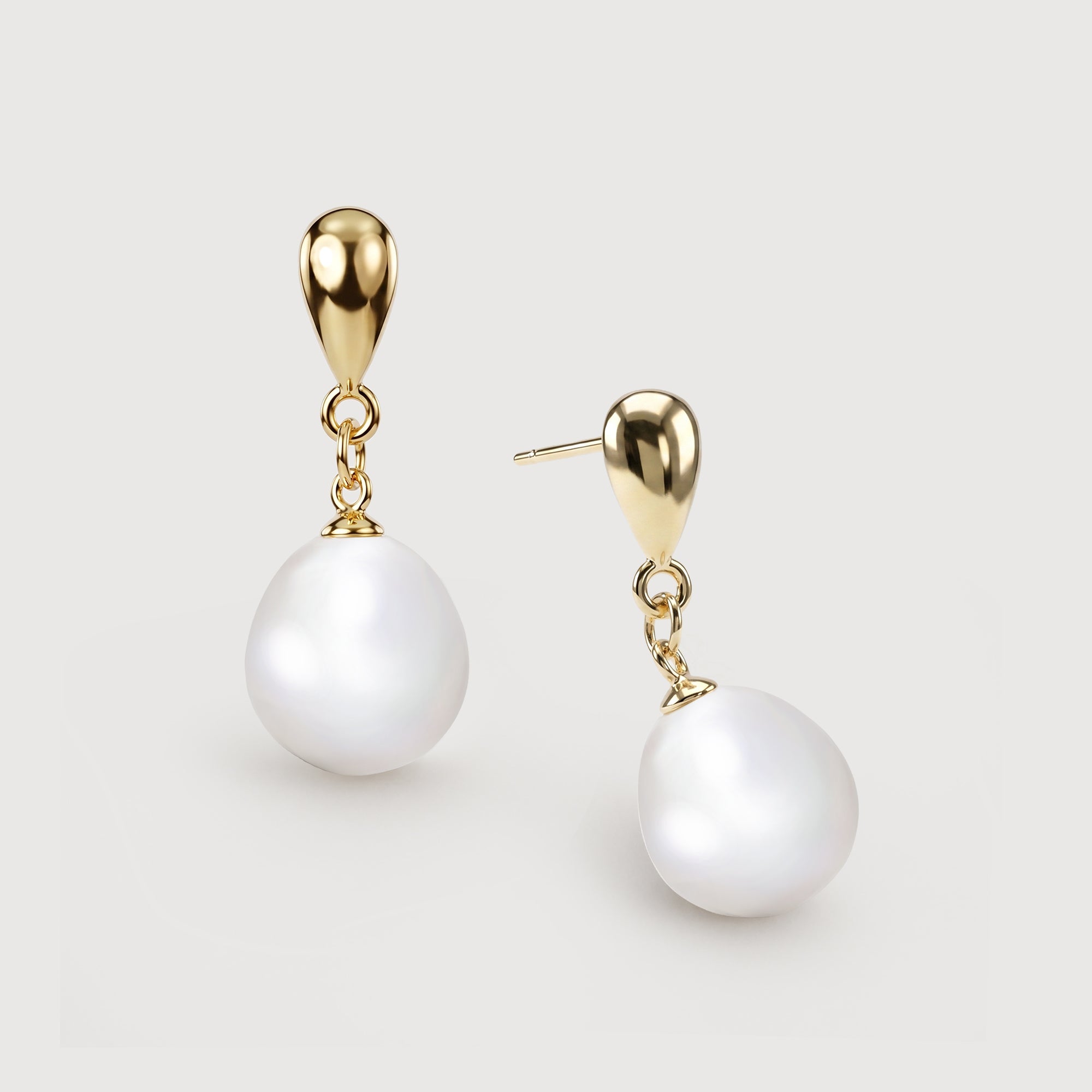Teardrop Freshwater Pearl Drop Earrings