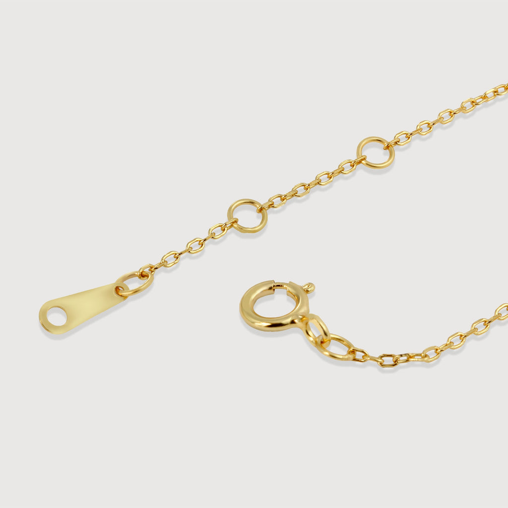 Gold-Tone Sterling Silver Twin CZ Station Bracelet