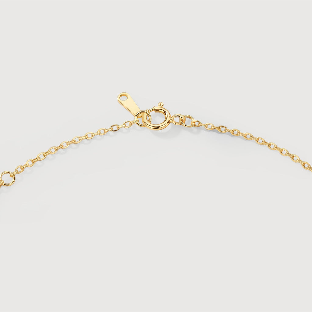 Gold-Plated Graduated Stone Bar Necklace