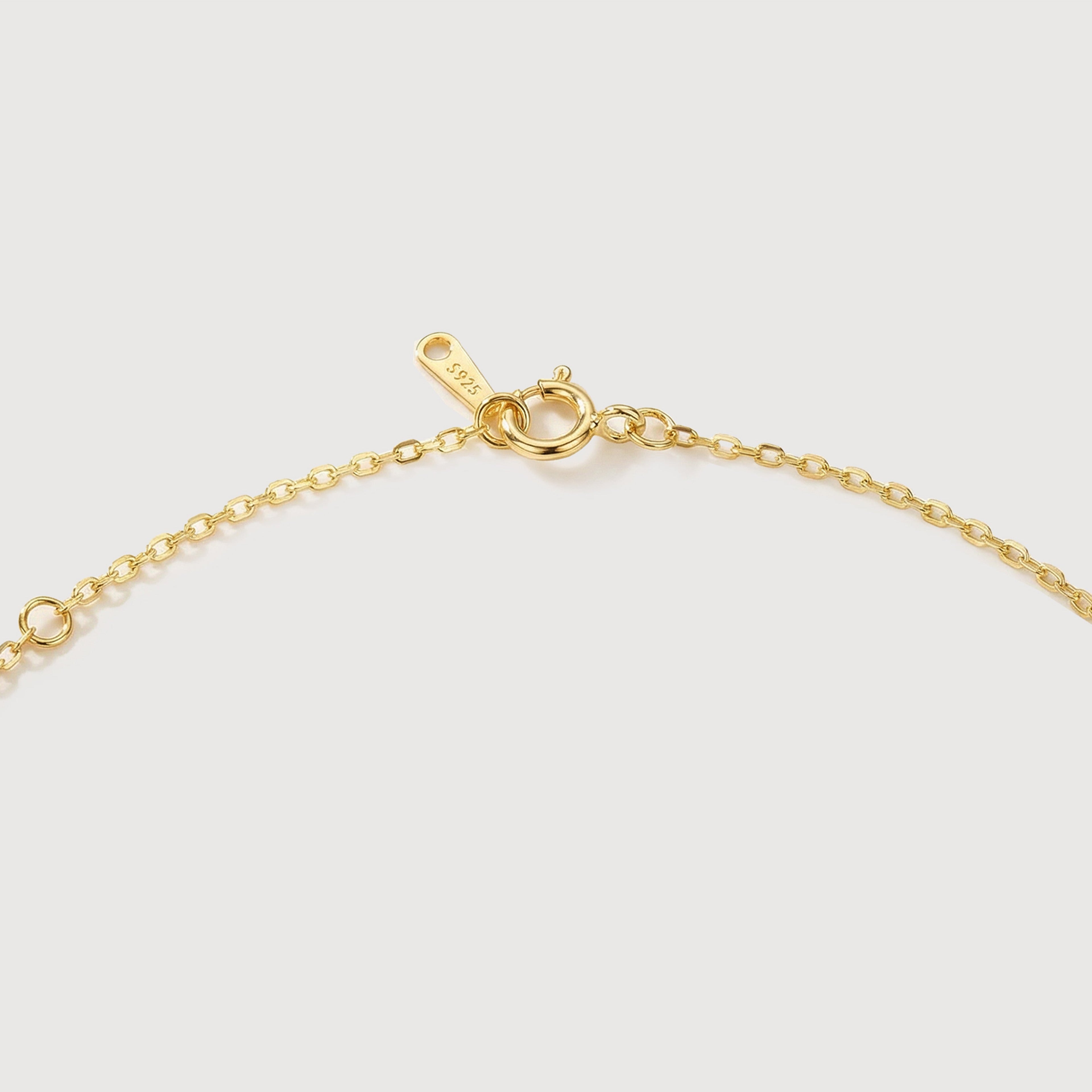 14K Gold-Plated S925 Clear Cross Necklace