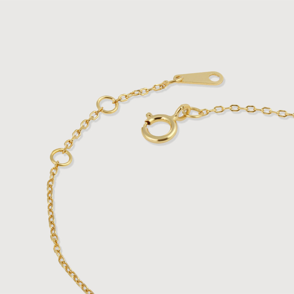 Gold-Tone Sterling Silver Floral CZ Bracelet