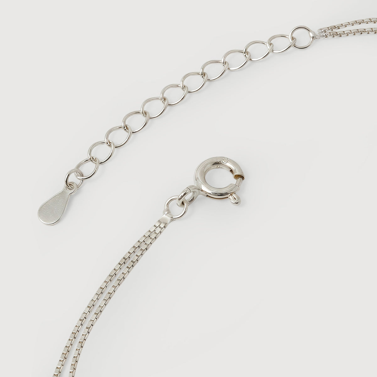 S925 Silver Interlocking Ring Necklace