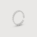 S999 Silver Beaded Open Adjustable Ring