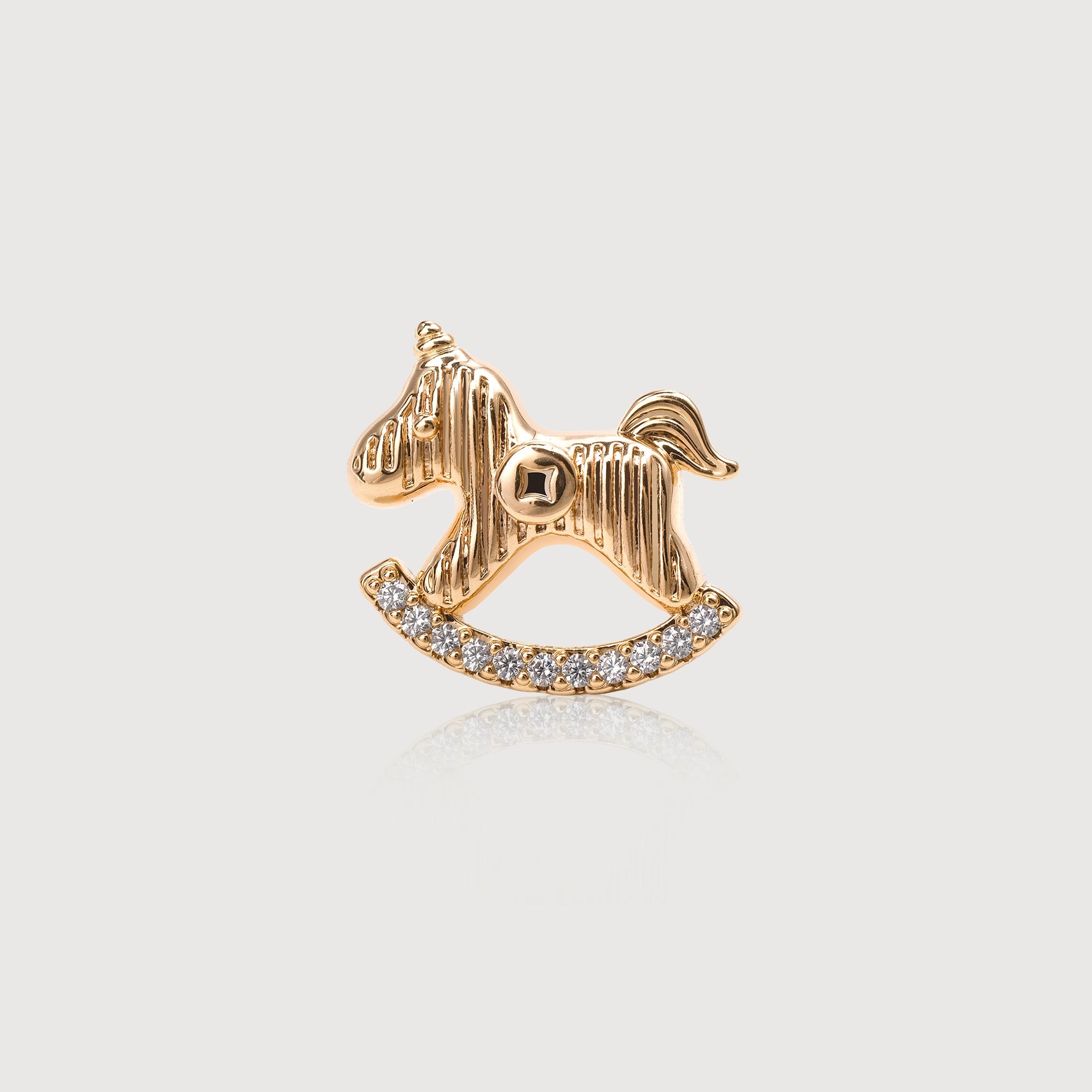 Asymmetric Rocking Horse Coin Stud Earrings