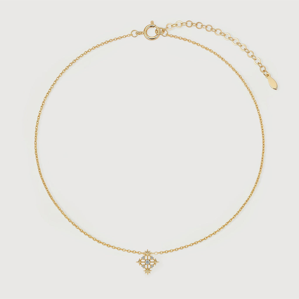 14K Gold-Plated S925 Crescent Moon Necklace