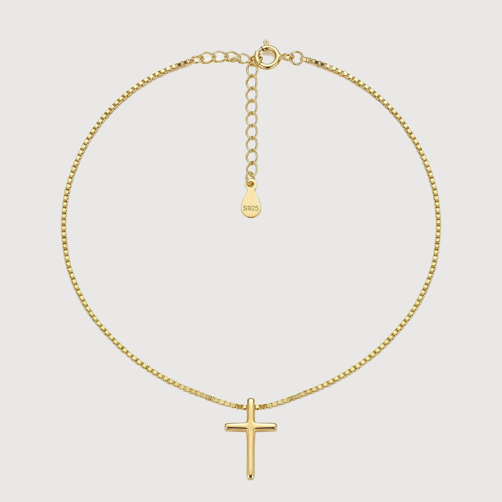 18K Gold-Plated S925 Cross Necklace