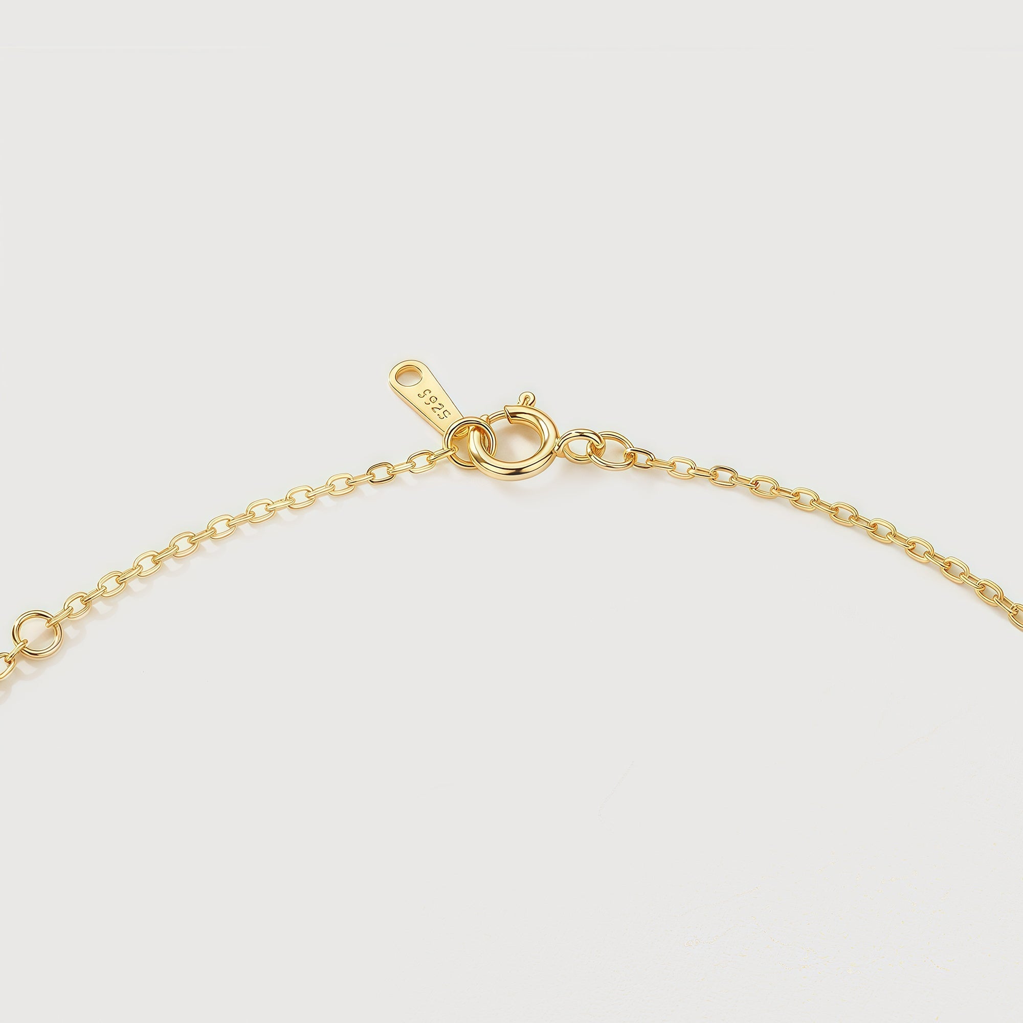 Four-Petal Crystal Sterling Silver Necklace