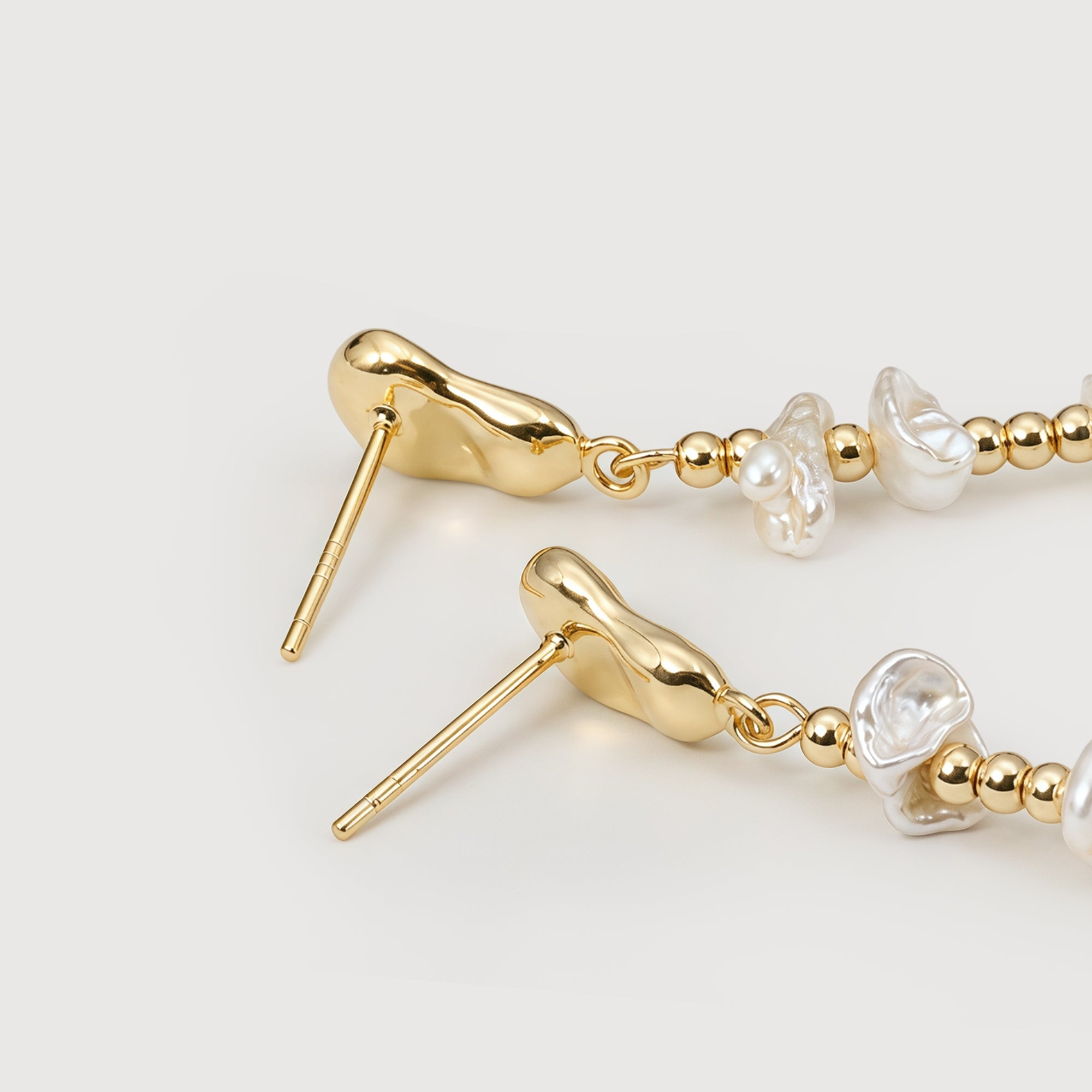 Baroque Pearl Beaded Drop Earrings