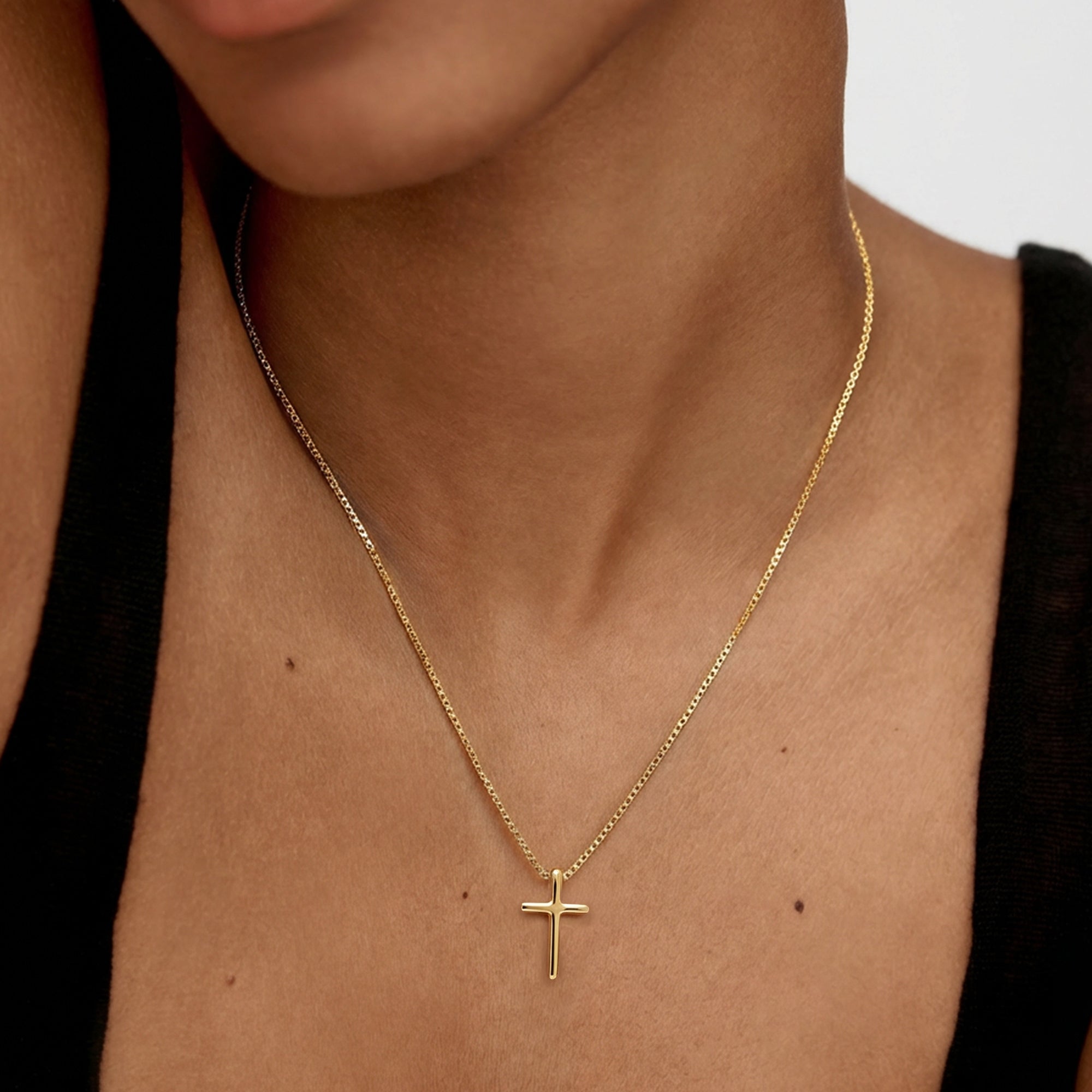 18K Gold-Plated S925 Cross Necklace