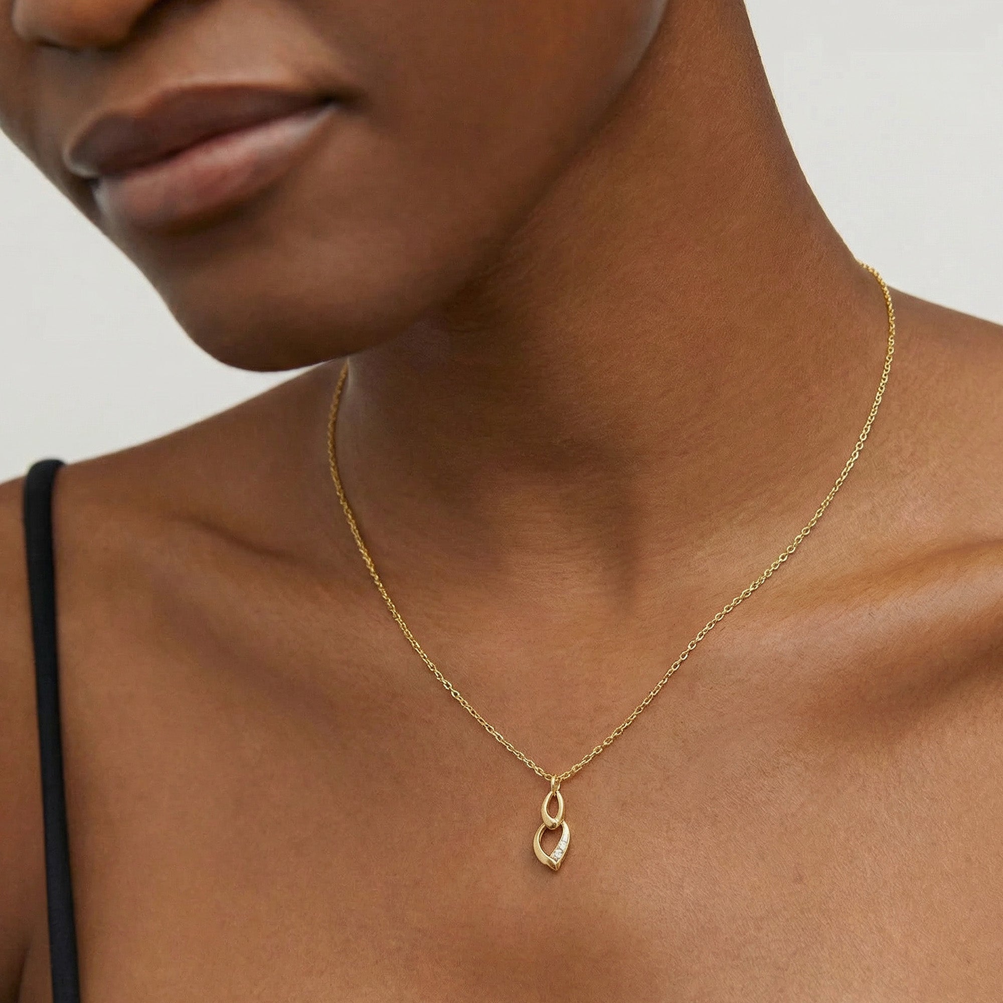 Interlocking Loop Sterling Silver Necklace