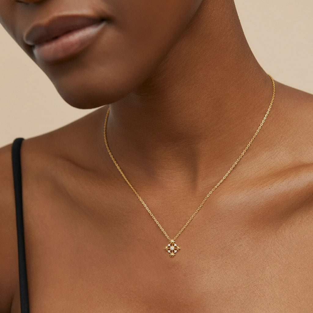 14K Gold-Plated S925 Crescent Moon Necklace