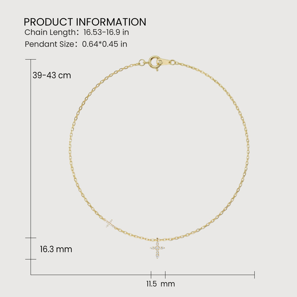 18K Gold-Plated Double Cross Necklace