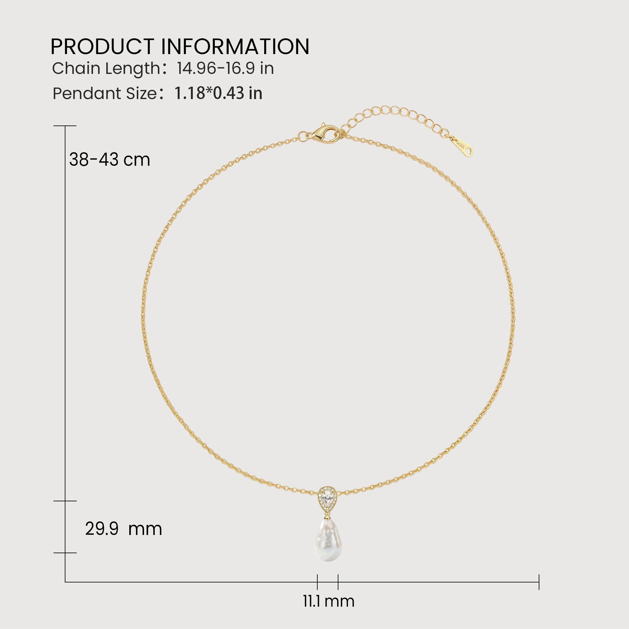 Pear-Cut Halo Freshwater Pearl Necklace