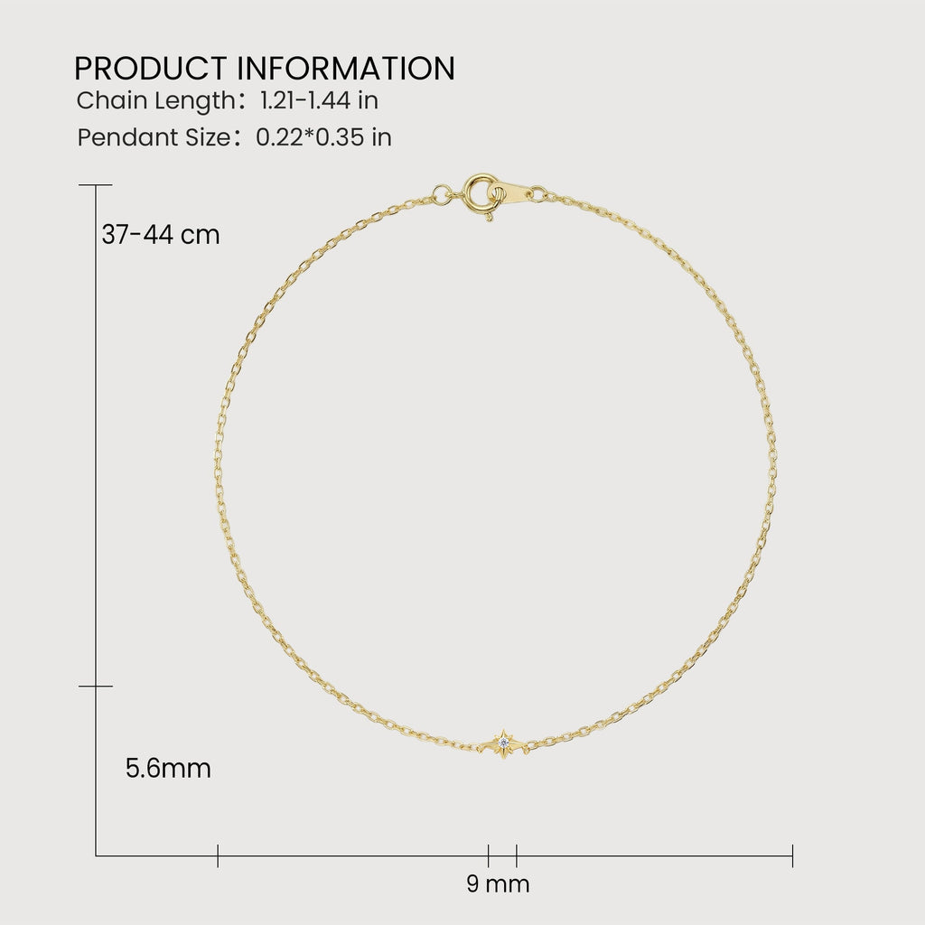 Gold-Plated S925 Starburst Accent Necklace