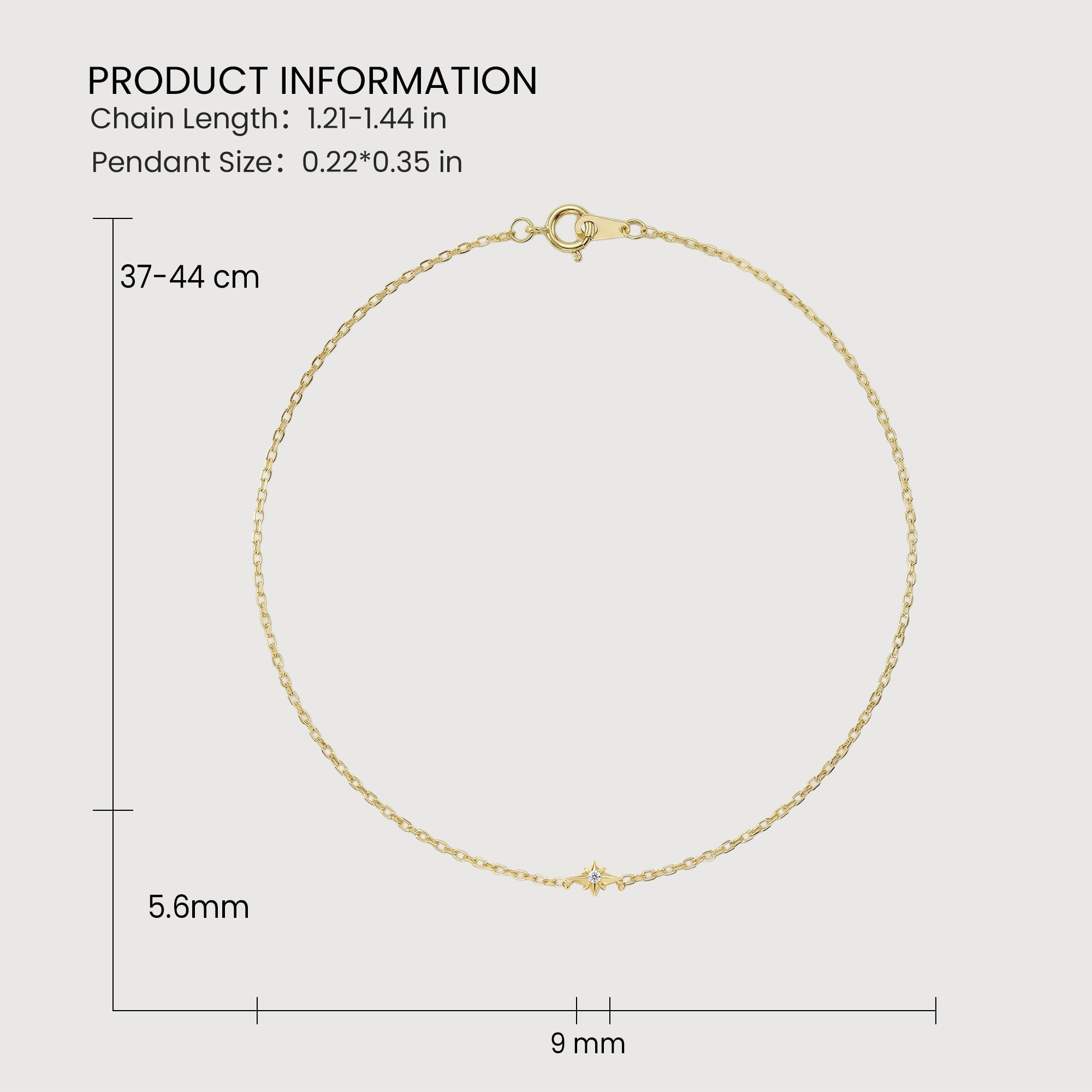Gold-Plated S925 Starburst Accent Necklace