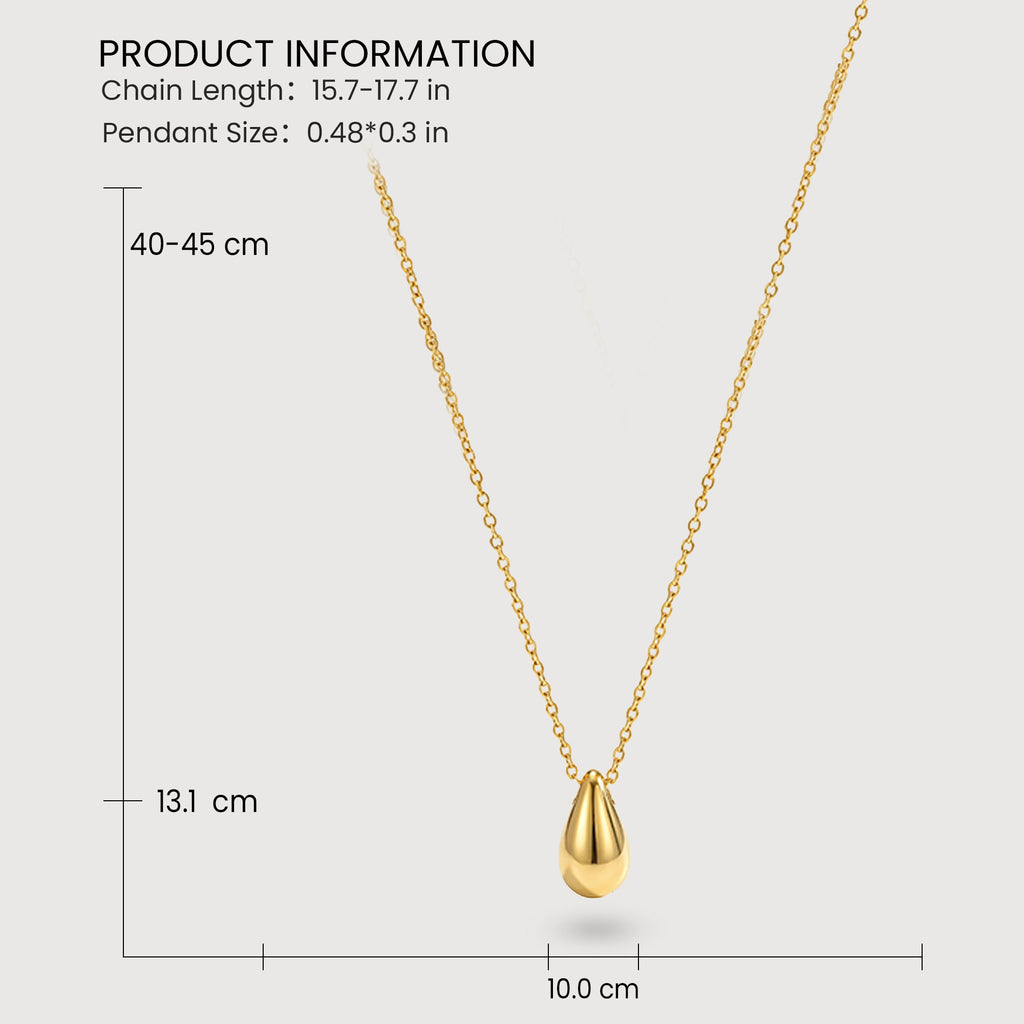 18K Gold-Plated Teardrop Necklace