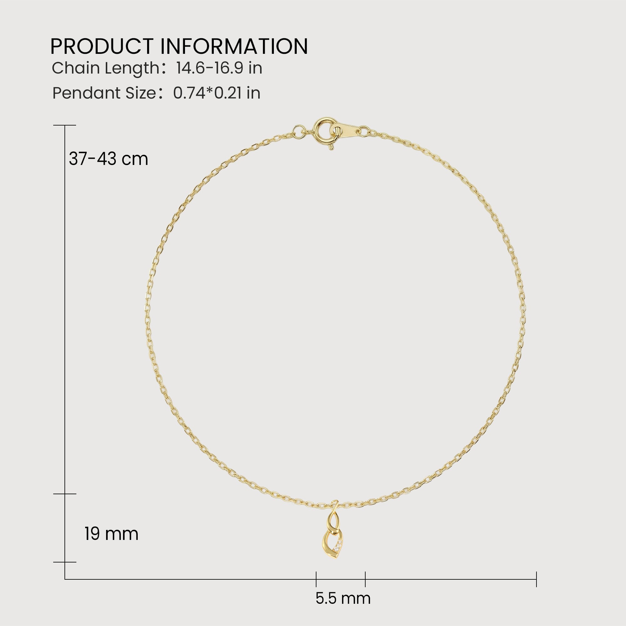 Interlocking Loop Sterling Silver Necklace