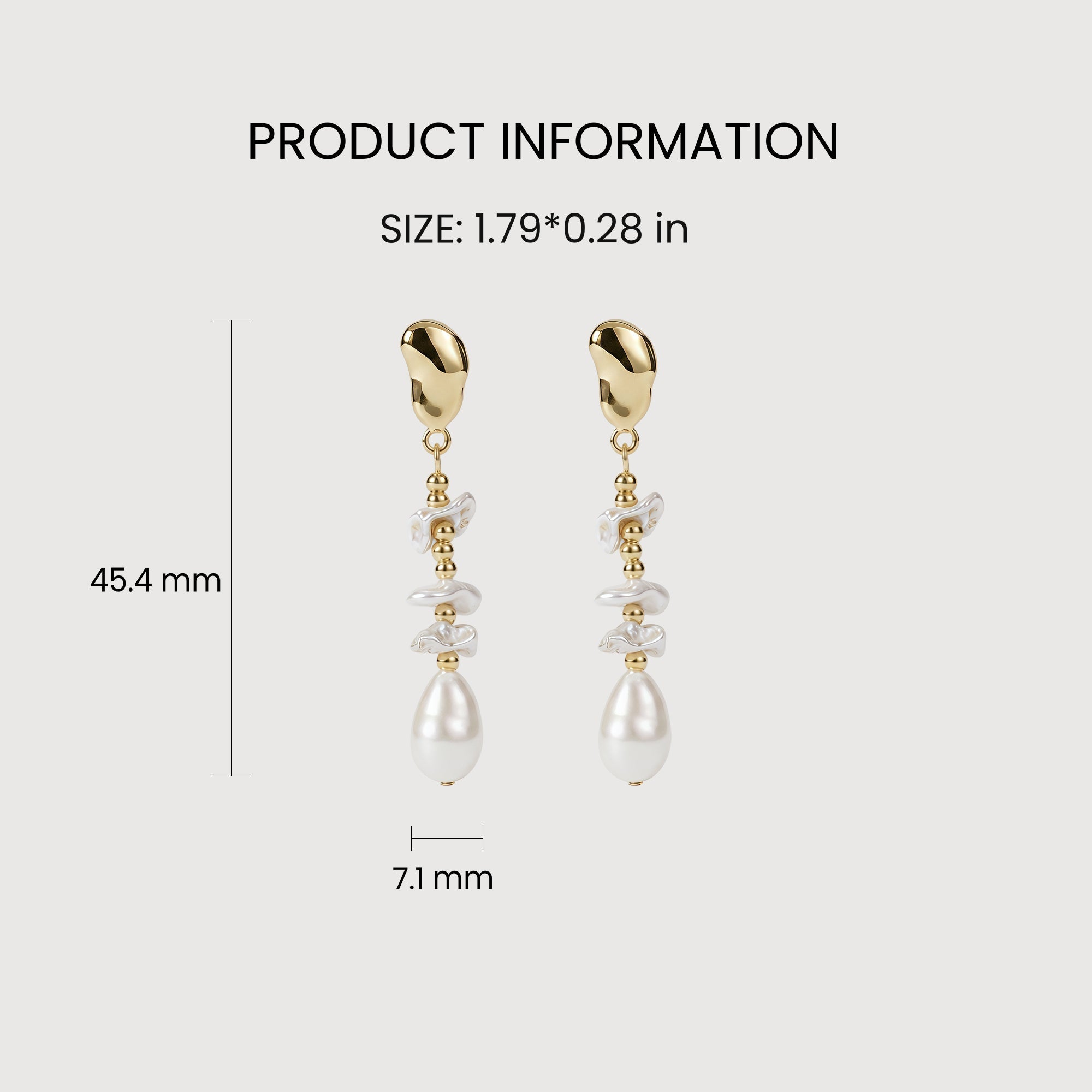 Baroque Pearl Beaded Drop Earrings