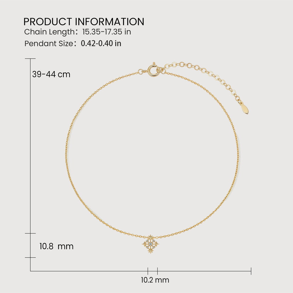 14K Gold-Plated S925 Crescent Moon Necklace